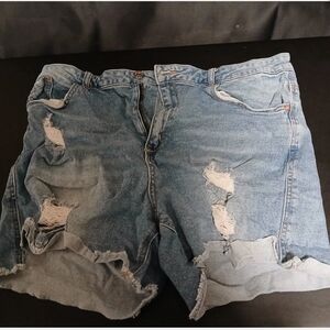 Gemma Rae Light Blue 18 W Women Short Shorts Built in Wear and tear